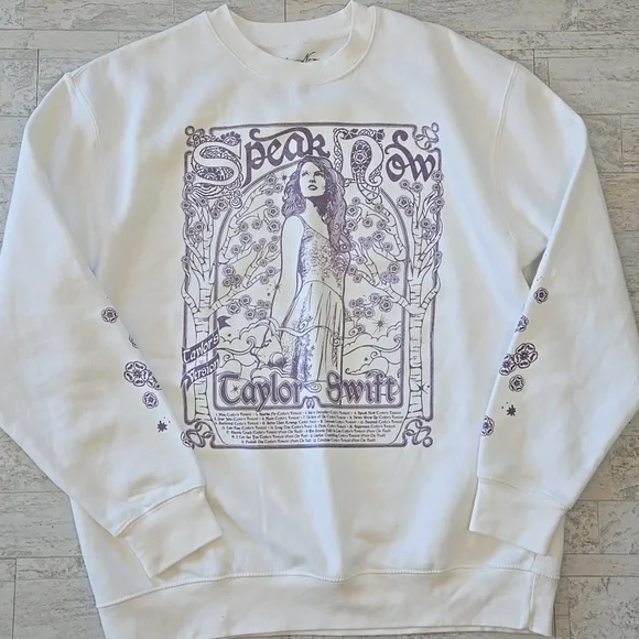 Taylor Swift Sweatshirt Size XL Speak Now (Taylor's Version) Tracklist Crewneck - Picture 2 of 9